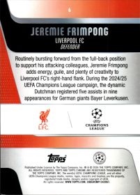 Jeremie Frimpong - Topps Chrome UEFA Club Competitions Base Set 2025-26, Nr. 6