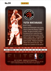 Yuta Watanabe - Panini Donruss Elite Base Set 2021-22, Nr. 59