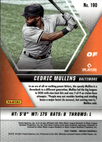 Cedric Mullins - Panini Mosaic Base Set 2021, Nr. 190