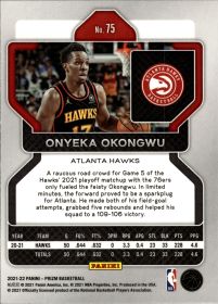 Onyeka Okongwu - Panini Prizm Base Set 2021-22, Nr. 75