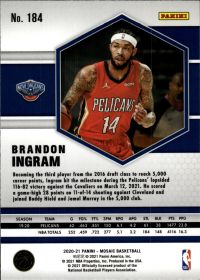 Brandon Ingram - Panini Mosaic Base Set 2020-21, Nr. 184