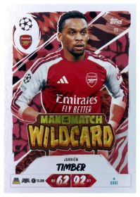 Jurriën Timber - Topps Match Attax UEFA Club Competitions Man of the Match Wildcard 2026-27, Nr. 23