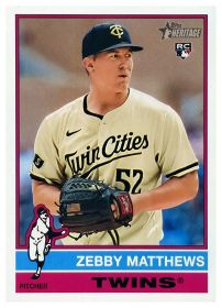 Zebby Matthews - Topps Heritage Base Set 2025, Nr. 309 – Rookie Card