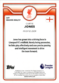 Curtis Jones - Topps Flagship Premier League Base Set 2026-27, Nr. 169