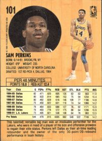 Sam Perkins - Fleer Base Set 1991-92, Nr. 101