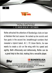 Tom Rothe - Topps Chrome Sapphire Bundesliga Base Set 2024-25, Nr. 8