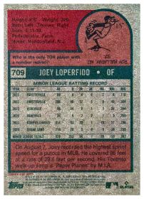 Joey Loperfido - Topps Heritage High Number Base Set 2024, Nr. 709 – Rookie Card, Short Print