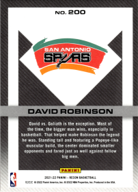David Robinson - Panini Recon Base Set 2021-22, Nr. 200
