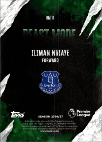 Iliman Ndiaye - Topps Flagship Premier League Beast Mode 2026-27, Nr. BM 11 – Insert