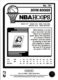 Devin Booker - Panini Hoops Base Set 2023-24, Nr. 191