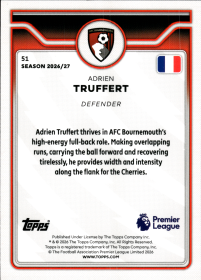 Adrien Truffert - Topps Flagship Premier League Base Set 2026-27, Nr. 51