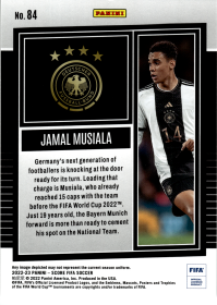 Jamal Musiala - Panini Score FIFA Base Set 2022-23, Nr. 84