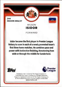 Wilson Isidor - Topps Flagship Premier League Base Set 2026-27, Nr. 244