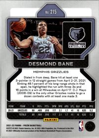 Desmond Bane - Panini Prizm Base Set 2021-22, Nr. 215