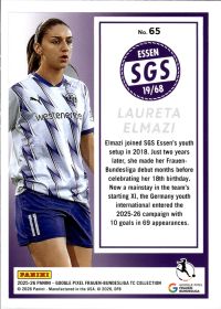 Laureta Elmazi - Panini Frauen-Bundesliga TC Collection Base Set 2025-26, Nr. 65
