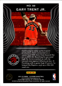 Gary Trent Jr. - Panini Illusions Base Set 2021-22, Nr. 20 – Trophy Collection Orange