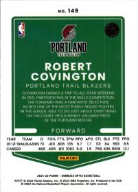 Robert Covington - Panini Donruss Optic Base Set 2021-22, Nr. 149