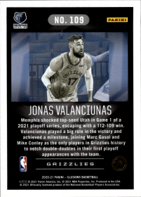 Jonas Valanciunas - Panini Illusions Base Set 2020-21, Nr. 109
