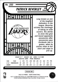 Patrick Beverley - Panini Hoops Base Set 2022-23, Nr. 200