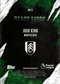 Josh King - Topps Flagship Premier League Beast Mode 2026-27, Nr. BM 12 – Insert