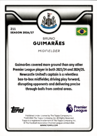 Bruno Guimarães - Topps Flagship Premier League Base Set 2026-27, Nr. 211