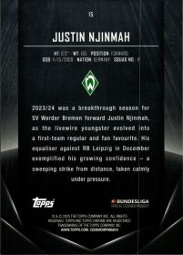 Justin Njinmah - Topps Midnight Bundesliga Base Set 2024-25, Nr. 15