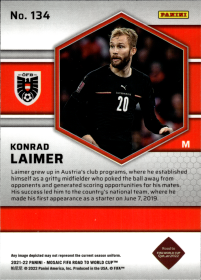 Konrad Laimer - Panini Mosaic FIFA Road to World Cup Base Set 2021-22, Nr. 134
