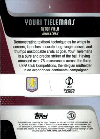 Youri Tielemans - Topps UEFA Club Competitions Base Set 2025-26, Nr. 8 – Diamante