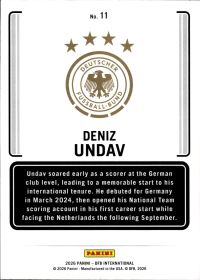 Deniz Undav - Panini DFB International Adler 2026, Nr. 11 – Insert