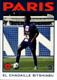 El Chadaille Bitshiabu - Topps Paris Saint-Germain Official Team Set 2023-24, Nr. 42