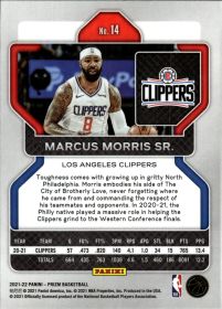 Marcus Morris Sr. - Panini Prizm Base Set 2021-22, Nr. 14