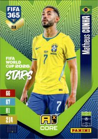Matheus Cunha - Panini Adrenalyn XL FIFA 365 FIFA World Cup 2026 Stars 2026-27, Nr. 218