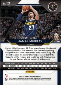 Jamal Murray - Panini Prizm Base Set 2020-21, Nr. 124