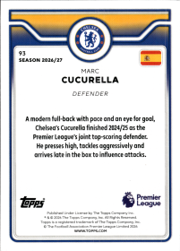 Marc Cucurella - Topps Flagship Premier League Base Set 2026-27, Nr. 93