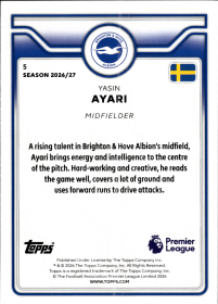 Yasin Ayari - Topps Flagship Premier League Future Stars 2026-27, Nr. 5