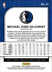 Michael Kidd-Gilchrist - Panini Hoops Premium Stock Base Set 2019-20, Nr. 21