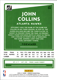John Collins - Panini Donruss Base Set 2020-21, Nr. 54