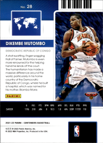 Dikembe Mutombo - Panini Contenders International Ticket 2021-22, Nr. 28