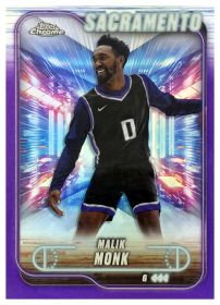 Malik Monk - Topps Chrome Base Set 2024-25, Nr. 141 – Purple Refractor