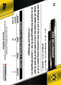 Jude Bellingham - Topps Chrome Bundesliga Base Set 2021-22, Nr. 31