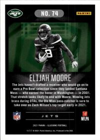 Elijah Moore - Panini Illusions Base Set 2021, Nr. 74 – Rookie Card, Trophy Collection Dots