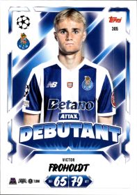 Victor Froholdt - Topps Match Attax UEFA Club Competitions Attax Debutant 2026-27, Nr. 305