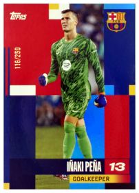 Iñaki Peña - Topps FC Barcelona Team Set First Team 2024-25, Nr. 2 – Nummeriert, Blue