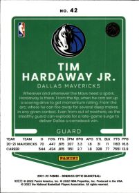 Tim Hardaway Jr. - Panini Donruss Optic Base Set 2021-22, Nr. 42