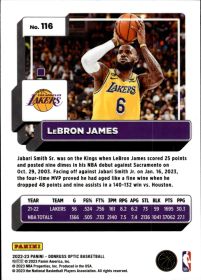LeBron James - Panini Donruss Optic Base Set 2022-23, Nr. 116