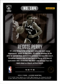 Reggie Perry - Panini Illusions Base Set 2020-21, Nr. 184 – Rookie Card