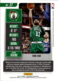 Kyrie Irving - Panini Contenders Season Ticket 2018-19, Nr. 32