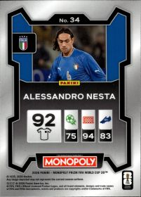 Alessandro Nesta - Panini Prizm Monopoly FIFA World Cup Base Set 2026, Nr. 34