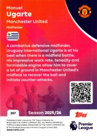 Manuel Ugarte - Topps Match Attax Premier League Base Set 2025-26, Nr. 207