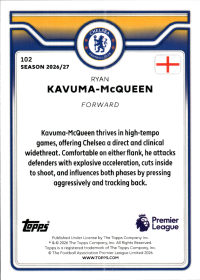 Ryan Kavuma-McQueen - Topps Flagship Premier League Base Set 2026-27, Nr. 102 – Rookie Card